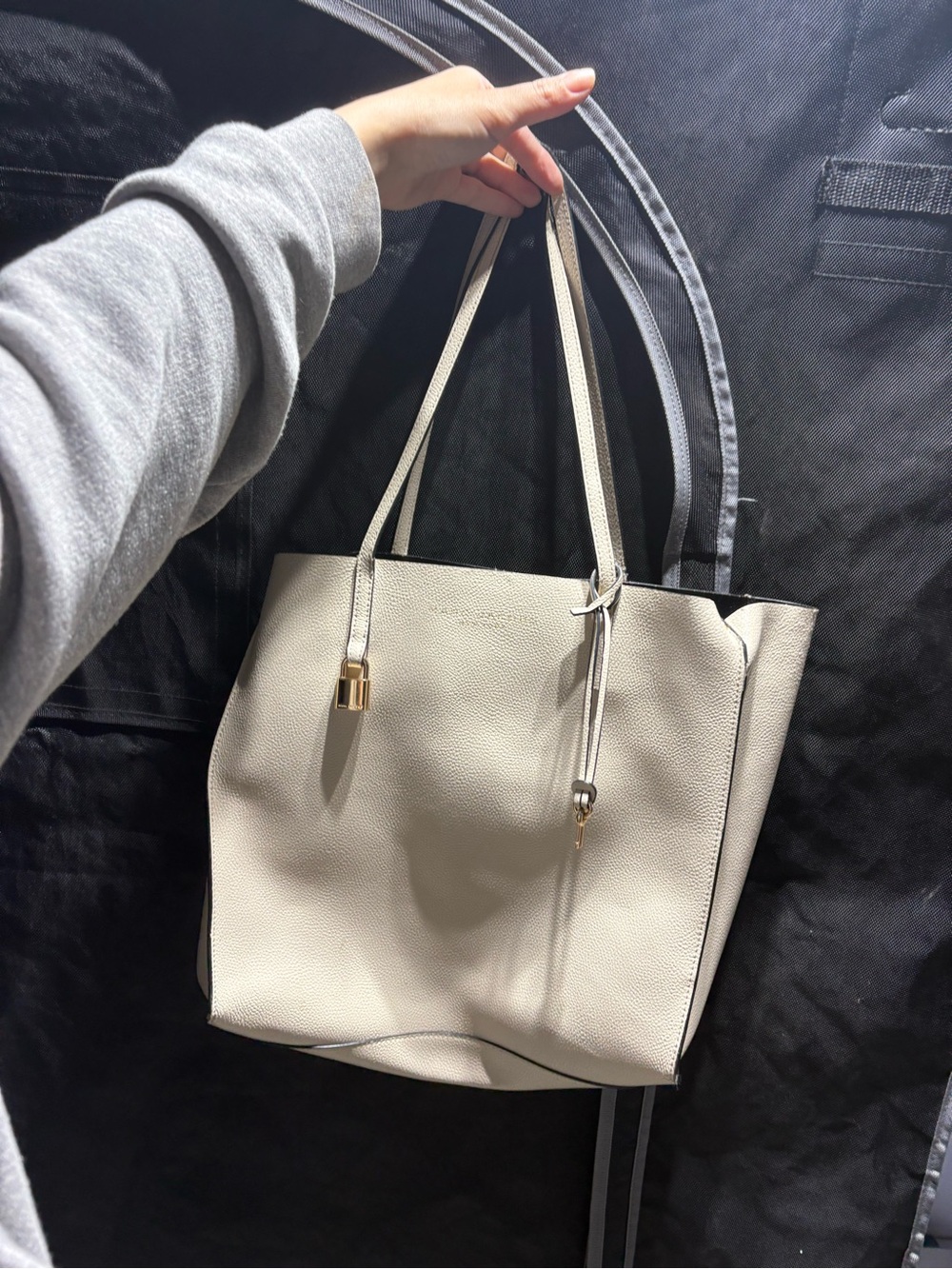 Marc Jacobs Cream Tote with Gold Hardware